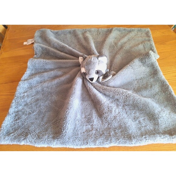 Little Miracles Large Gray Raccoon Lovey Plush Security Blanket 30" 6 Months + - Picture 5 of 11